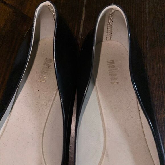 Melissa nude & black jelly rubber size 7 Divine ballet flats - Picture 4 of 7
